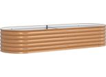 Vidaxl Letto Rialzato Marrone 240 X 80 X 44 Cm Acciaio