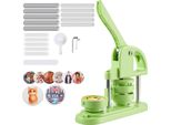 Vevor Button Machine Button Maker Badge Punch Press 58 Mm Round, Pinmaker Con 100 Pezzi Di Bottoni E Taglierina Circolare E Impugnatura Ergonomica Rinforzata, Macchina Per La Stampa Di Badge Fai Da Te Verde