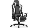 Gtplayer Sedia Da Gioco Con Altoparlante Sedia Da Ufficio Sedia Da Scrivania Serie Musica Audio Sedia Da Gioco Sedia Girevole Sedia Ergonomica Per Pc Multifunzione Bianco