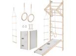 Mamoi® Struttura Da Arrampicata Indoor, Spalliera Svedese Per Cameretta, Anelli Ginnici Per Bambini Per Arrampicata