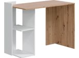 Dmora Scrivania Ablibla 52X100X78H Cm Bianco, Modulabile Supporto Pc