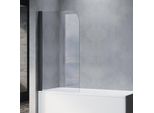 Sonni Attacco Per Vasca Pieghevole Nero 80X140Cm Nano Vetro Esg 6Mm Cabina Doccia Per Vasche Da Bagno