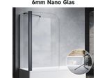 Sonni Attacco Per Vasca Pieghevole Nero 80X140Cm Nano Glass Esg 6Mm Cabina Doccia Per Vasca Con Pannello Laterale 70X140 Cm