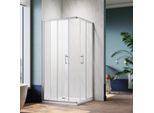 Cabina Doccia Angolare 90X90X195Cm Cabina Doccia A Doppia Porta Scorrevole In Vetro Temperato Di Sicurezza Da 5 Mm