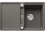 Blanco Adira 45 S-F Lavello Da Incasso Silgranit Grigio Vulcanico Da 45 Cm Con Comando A Distanza Dello Scarico, Con Accessori