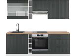 Vicco Cucina Componibile Fame-Line, 235 Cm , Pt Rovere, Antracite Casa Di Campagna/Bianco