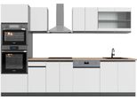 Vicco Cucina Componibile R-Line, 300 Cm Con Armadio Alto, Pt Rovere, Bianco/Antracite