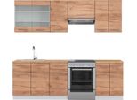 Vicco Cucina Componibile Fame-Line, 240 Cm , Pt Rovere, Quercia Dorata/Bianco