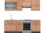 Vicco Cucina Componibile Fame-Line, 240 Cm , Pt Rovere, Quercia Dorata/Antracite