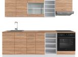 Vicco Cucina Componibile R-Line, 240 Cm , Pt Rovere, Sonoma/Bianco/Bianco