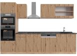 Vicco Cucina Componibile R-Line, 300 Cm Con Armadio Alto, Pt Antracite, Rovere Artigianale/Rovere Goldkraft