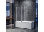 Cabina Doccia Sonni Per Vasca Da Bagno, 120X140 Cm Con Vetro Di Sicurezza Monoplanare Rivestito In Nano, Cabina Doccia Pieghevole