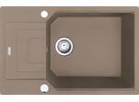 Franke Urban Ubg 611-78 Xl Lavello In Cashmere Con Manopola Eccentrica In Acciaio Inox / Dimensioni Di Incasso 760 X 480 Mm / Lavello In Granito