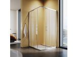 Cabina Doccia Angolare 100X100X195Cm Cabina Doccia A Doppia Porta Scorrevole In Vetro Temperato Di Sicurezza Da 5 Mm