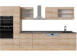 Vicco Cucina Completa R-Line, 350 Cm , Pl Antracite, Rovere Sonoma/Goldkraft