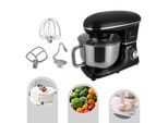1500W Küchenmixer mit LCD-Display Küchenmaschine schwarz