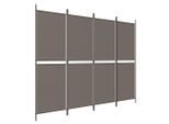 Syfax™ Divisorio A 4 Pannelli Antracite 200X200 Cm Tessuto