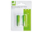 Q-Connect® KF15164 Batterie Ricaricabili Ricaricabili - Micro/Aaa/Hr03, 1,2 V, 2 Pezzi