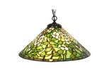 Clayre & Eef Lampada A Sospensione Tiffany Ø 50 Cm In Vetro Verde