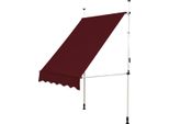 Costway Tenda A Morsetto 150 Cm Per Balconi Senza Foratura, Resistente Ai Raggi Uv, Regolabile In Altezza, Idrorepellente, Tenda Con Manovella, Tenda Da Sole Rossa