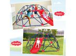 Struttura Da Arrampicata Con Cupola E Scivolo A Forma Di Cupola 241,5 X 183 X 91,5 Cm Rosso