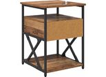 Syfax™ Armadio Da Notte Con Cassetto Legno Vecchio 40 X 42 X 55 Cm
