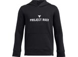 Under Armour - Felpa Con Cappuccio "Project Rock Rival"" Da Bambino GT11521 (128) (Nero)"