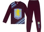 Aston Villa Fc - Pigiama Con Pantaloni Lunghi Per Bambino GF1305 (158-164) (Rosso Vino)