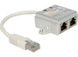 Delock RJ45 Adapter RJ45 -> 2X RJ45 St/Bu 0.15M