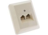 Inline® 69988L Presa Di Collegamento Isdn, 2X Presa RJ45, Montaggio Esterno, Parallelo A 4 Poli, Senza Resistenza
