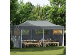 Tenda Party Pop-Up Con Pareti Laterali Pieghevole 3 X 6 M Antracite