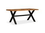 Vidaxl Tavolo Da Pranzo In Legno Massiccio Di Acacia E Mango 180X90X76 Cm