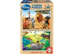 Educa- Disney Amici Degli Animali: Il Re Leone E Il Libro Della Giungla 2 Puzzle In Legno Per Bambini 50 Pezzi (13144) Educa