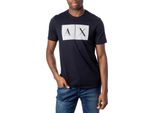 Armani Exchange T-Shirt Blu Scuro Con Logo - Xs