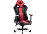 Diablo X-Player Gaming Chair Sedia Da Ufficio In Tessuto 3D Braccioli Design Ergonomico Cuscino Collo/Glutei Crimson/Anthracite King Size Xl