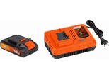 Powerplus POWDP9062 - Caricabatterie 20V/40V + Batteria 20V LI-ION 2,0Ah