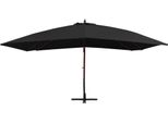 Vidaxl Ombrello Semaforo Con Palo In Legno 400X300 Cm Nero