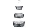 Etagere Gea A 3 Livelli In Metallo Nero H65Cm Grande Portafrutta Decorativo A Più Livelli Moderno