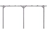 Pergola Da Giardino Grigia 400X40X205 Cm Legno Di Pino Impregnato