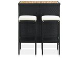 Syfax™ Set Da Bar 3 Pz In Polyrattan Nero