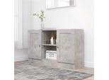 Vidaxl Credenza Grigio Cemento 120X30,5X70 Cm Materiale A Base Di Legno