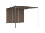Padiglione Da Giardino Con Tenda Laterale 4X3X2,25 M Taupe