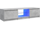 Mobile Tv Con Luci Led Grigio Cemento 140X40X35,5 Cm