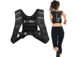 Gilet Per Pesi Costway, Gilet Da Allenamento Con Strisce Riflettenti E Cinghie Regolabili, Gilet Fitness Per Allenamento Di Forza, Corsa, Fitness, Costruzione Muscolare, 15Kg