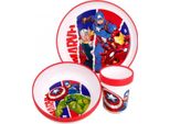Set Di Stoviglie Per Bambini Avengers: Piatto, Ciotola E Tazza 3 Pezzi, Senza Bpa