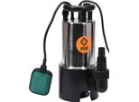 Pompa Sommersa Per Acque Sporche 900W, 16000 L/H, Acciaio Inox, Con Interruttore A Galleggiante