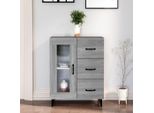 2025 Cloris Vetrina Credenza Grigio Sonoma 69,5X34X90 Cm Materiale Legno - Cassettiere Vendita7556162 1Pacco