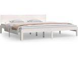 Vidaxl Letto In Legno Massiccio Di Pino Bianco 200X200 Cm