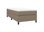 Struttura Letto Senza Materasso In Tessuto Taupe 100X200 Cm