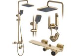 Set Doccia Rea Helix Brush Gold